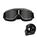 Smilbaley Lunettes de Moto, Lunettes de Motocross, Lunettes de Vélo Rétro de Sport, Lunettes de Moto Homme, Lunettes de Sport, Anti - Buée, Anti - Poussière, Anti - UV, pour Moto, Vélo, Course, Ski