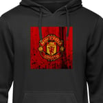 Barn-Hoodie | Mjuk Huvtröja för Barn Manchester United F.C. svart 7-8 År