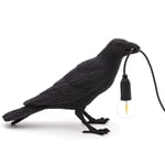 Crow Table Lamp, Lucky Bird Desk Lamp, Crow Table Lamp, 30cm, E12, Resin Desk Light, Modern Lights for Bedroom Bedside Living Room Decor, 220V (Black Table Lamp, Bulb not Included )