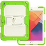 IPad Pro 9.7 Case with Support, Durable, Hybrid, Shockproof, Resistant, Three Layers, Silicone Protective Case for Kids Tablet (Green Jade)