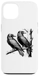 Coque pour iPhone 13 Black Raven Mythologie nordique Huginn et Muninn : corbeaux d'Odin