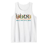 Madagascar Penguins Smile And Wave Text Poster Tank Top