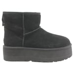 Ugg Classic Mini Platform 1134991 - BLK Suede Womens Boots Black - UK 9.5