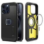 Spigen Coque Magnétique pour iPhone 15 Pro Max [Antichoc avec Béquille] Tough Armor MagFit - Noir