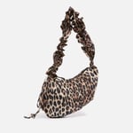 Damson Madder Kidney Leopard-Print Shell Bag