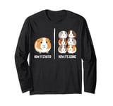 Guinea Pig How It Started Going Pet Owner Animal Lover Long Sleeve T-Shirt