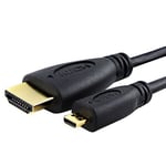 Cable HDMI Micro Type D vers HDMI pour FUJI F305EXR F85EXR