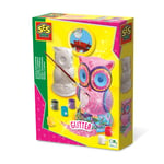 SES Creative 01285 Moulage en plâtre - Hibou, kit créatif DIY pour enfants, Multiples