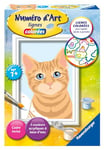 Ravensburger – Numéro d’Art format 8x12cm – Chat roux – Loisir créatif – Kit de peinture par numéros – Activité détente et créative – Dès 7 ans – 23925 – Version française