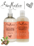 SheaMoisture Curl Shine Shampoo & Contitioner for Thick and Curly hair Pack x 2