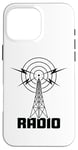 Coque pour iPhone 16 Pro Max Tour radio rétro - Radio jambon et écouteur ondes courtes