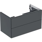 Geberit ONE 505.263.00.8 Kommode 90 x 47 cm, 2 skuffer Svart