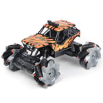 Lecez Four-wheel Drive Climbing Car, Remote Control Car Bigfoot Strong Power Drift Remote Control Toy Simulation Ratio 1:18 Off-road, Orange, Blue, 21x15x12cm (Color : Orange)