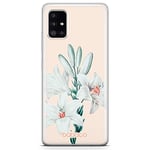 BABACO ERT Group Coque de téléphone Portable pour Samsung A51 5G Original et sous Licence Officielle Motif Flowers 039 Parfaitement adapté à la Forme du téléphone Portable, Coque en TPU