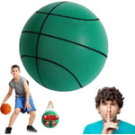 Tyst Basketboll 29,5 tum, Standard Hush Handtag Basketboll, Tyst Basketboll Dribbling inomhus Grön Green Number 5