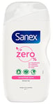 Sanex Zero% Hypoallergenic Sensitive Shower Gel 450ml | 0% fragrance, colourants, sulphates* & soap | 8 hours of hydration | dermatologically tested | ingredients of 93% natural origin**