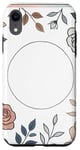 Coque pour iPhone XR Rose florale botanique, style minimaliste, roses d'amour