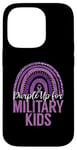 Coque pour iPhone 14 Pro Purple Up pour enfants militaires Purple Army Military Child