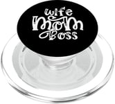 Wife Mom Boss Funny Mothers Day Gift Idea For Her Cute PopSockets PopGrip for MagSafe