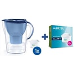 Carafe marella bleue BRITA + Pack de 6 cartouches MAXTRA PRO All-In-1