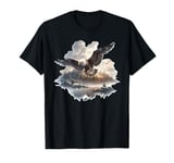 Elegant American Bald Eagle In Flight Photo Portrait T-Shirt