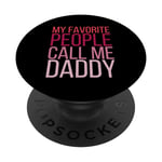 T-shirt rétro « My Favorite People Call Me Daddy Dad » pour la fête des pères PopSockets PopGrip Interchangeable