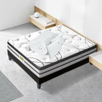 Matelas Concorde Ressorts ensachés Accueil mémoire de forme Ferme+ sommier + accessoires - 140x19