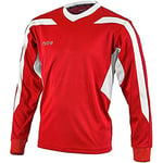 Mitre Frequency Maillot de Football Mixte Enfant, Écarlate/Blanc, FR : M (Taille Fabricant : M)