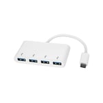 StarTech.com Hub USB-C à 4 ports USB 3.0 - USB-C vers 4x USB-A - Alimenté par bus - Blanc - USB 3.0 (3.1 Gen 1) Type-C - USB 3.2 Gen 1 (3.1 Gen 1)