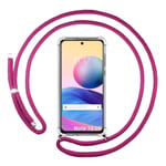 Coque Pendentif Transparent pour Xiaomi Redmi Note 10 5G / Little M3 Pro Rose