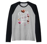 Chocolates HeartsSweet Love ValentinesDay ChocolateLover Raglan Baseball Tee