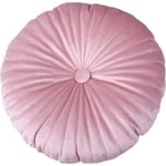 Rund kudde golvkudde enfärgad plyschkudde dekorativ kudde plyschkudde läskudde dekorativ kudde bilkudde (35CM, rosa)