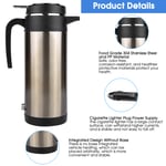 GFL 1000ML 12V Stainless Steel Electric In Car Kettle Travel Thermoses Heating