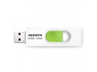 Adata Uv320, 64 Gb, Usb Type-A, 3.2 Gen 1 (3.1 Gen 1), Friktionslager, 7,9 G, Grön, Vit