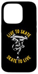 Coque pour iPhone 14 Pro Skateboard style rétro vieilli