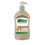 Topmain Savon liquide doux aux huiles essentielles - pour mains et corps parfum amandes flacon de 500 ml