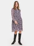 Saint Tropez Presley Long Sleeve Dress, Purple/Multi