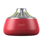 WENDUPPV Mute Colorful Night Light Sprayer 200ml USB Desktop Humidifier, Two Spray Modes, Portable Mini Humidifier for Car Travel Home Baby Bedroom Office Desktop (Color : Red+silver)