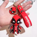 Marvel Söt Docka Hängande Anime Figurer Deadpool Q Version Mode Ryggsäck Keychain Par Väska Nyckelring Pendant Födelsedag Gåf T B