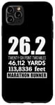 Coque pour iPhone 11 Pro Max 26,2 MILES 46,112 YARDS 313,886 PIEDS MARATHON COURNER Meme