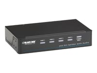 Black Box Dvi-D Splitter With Audio And Hdcp, 1 X 4 - Video/Lyd-Splitter - 4 X Dvi + 4 X Lyd - Stasjonær - Taa-Samsvar