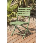 Chaise de jardin pliante - Aluminium - Vert lagune - MARIUS  