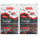 2x BLACK CHARCOAL PEEL OFF FACE MASK Blackhead Removal Deep Cleansing Facial