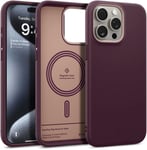 Nano Pop Mag Pour Phone 6.1" P (2023) Coque [Magnétique] [Military Grade Drop Protection] Avec Des Motifs De Prise Latérale Coque Phone 6.1" P (2023) - Burgundy Bean