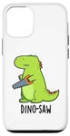 Coque pour iPhone 12/12 Pro Dino-saw Jeu de mots drôle dinosaure