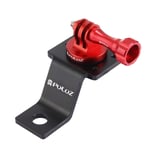 PULUZ Motorcycle Fixed Holder Mount , Aluminum Alloy Moto Mirror/Pinch bolt Mount Clip for GoPro HERO Max 9 8 7 6 5 4 3 Session 3+ 2 ,DJI OSMO Action and Other Action Cameras (Red)