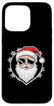 Coque pour iPhone 15 Pro Max Père Noël Avec Lunettes De Soleil Chapeau noel Et Barbe