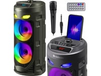 Głośnik Defender Crashboom Bluetooth 16W Mp3/Fm/Sd/Usb/Aux/Tws/Led/Mic/Lcd Karaoke Czarny + Mikrofon + Pilot