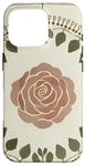 Coque pour iPhone 16 Pro Rose florale botanique style bohème, roses d'amour