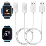 Snyeest Chargeur Compatible avec Xplora X5 / Xplora 4, Câble de Charge USB Magnétique de Réinitialisation, 1m Câble de Recharge pour X5 Play/ X4, Blanc + Blanc